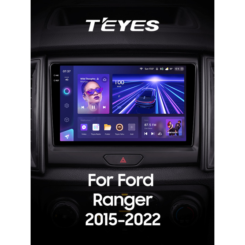 Android head unit Teyes CC3 4+32 Gb Ford Ranger P703 2015-2022 (C) 9" 2k