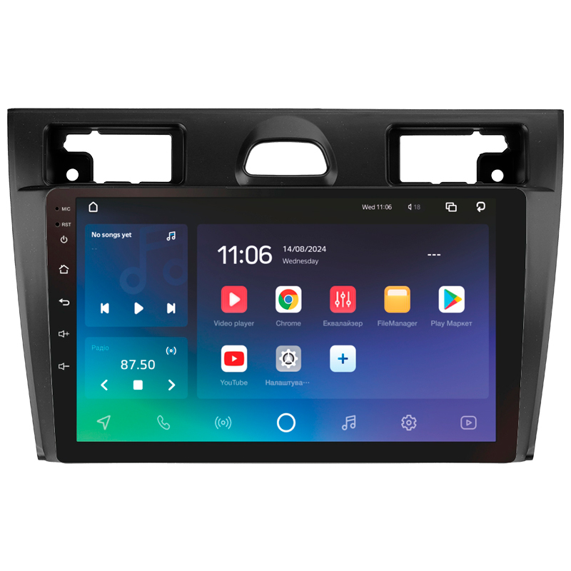 Android head unit SIGMA X9432 ANDROID 10 4+32 Gb 4G DSP Ford Fiesta Mk VI 5 Mk5 2002 - 2008 9"