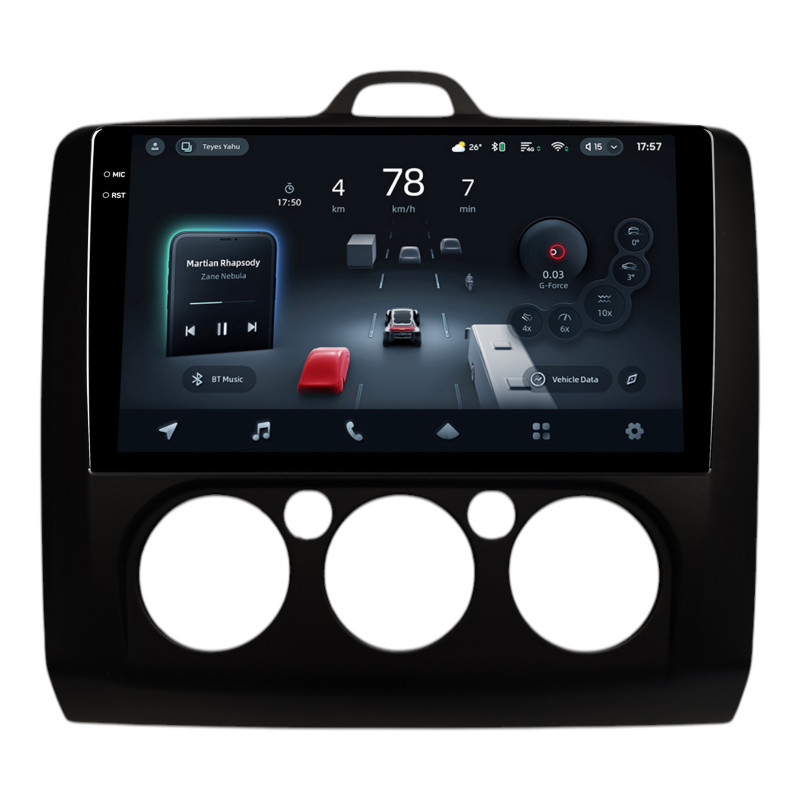 Android head unit Teyes CC4 Pro 8+128 Gb Ford FOCUS 2004-2014 MT AC Black 9" 2k