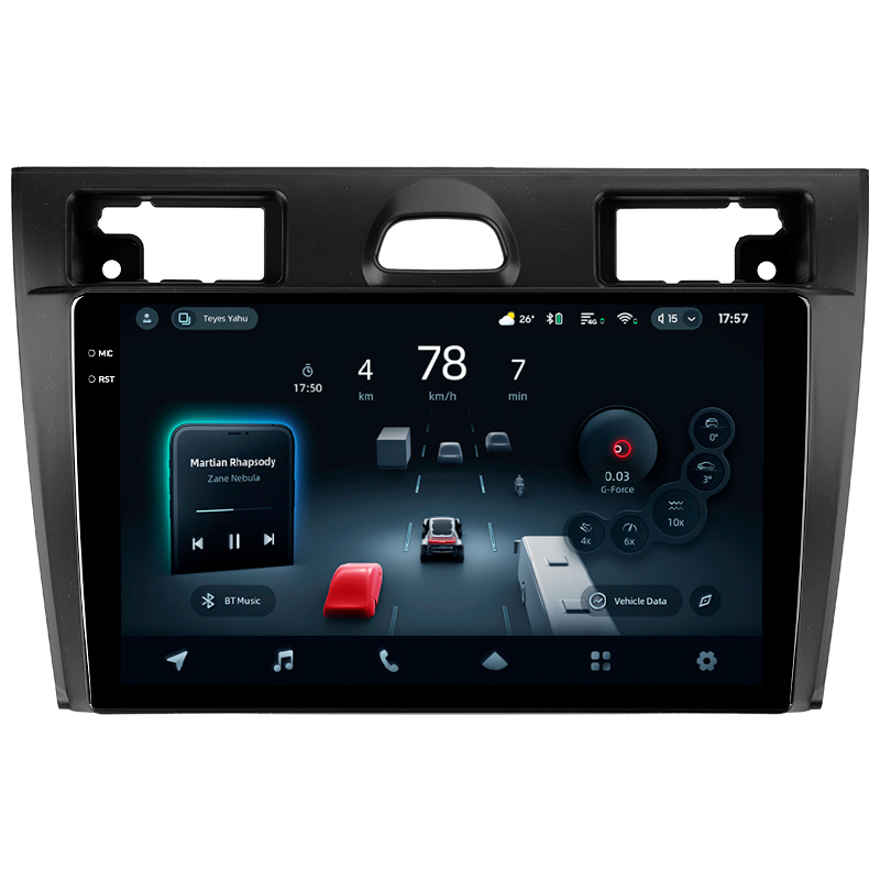 Štátní magnetofon Teyes CC4 Pro 8+128 GB pro Ford Fiesta Mk VI 5 Mk5 2002–2008, 9