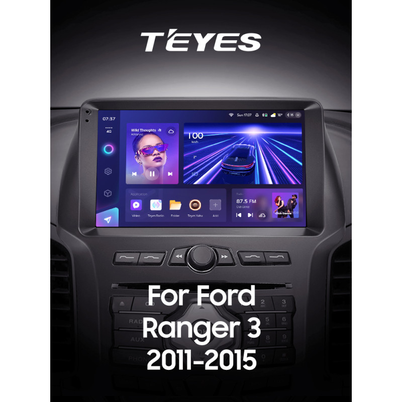 Štátní magnetofon Teyes CC3 6+128 GB pro Ford Ranger 3 (F1) 2011–2015, 9