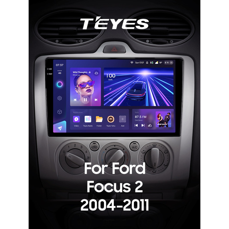 Android head unit Teyes CC3 6+128 Gb Ford Focus 2 Mk 2 2004-2011 (F1) 9" 2k