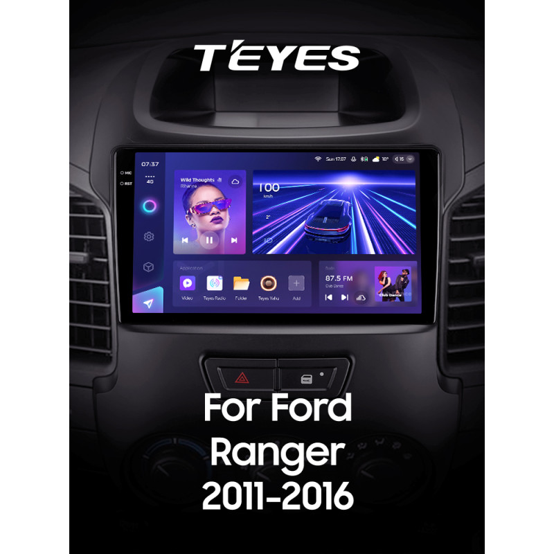Android head unit Teyes CC3 6+128 Gb with 360° surround view° Ford Ranger (F2) 2011-2016 9" 2k