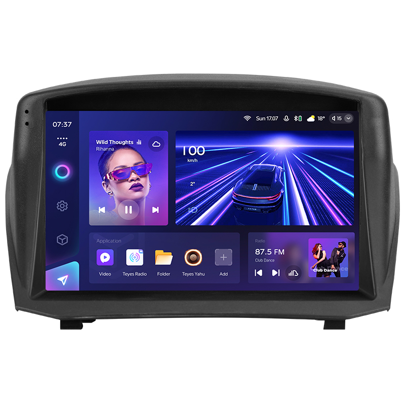 Android head unit Teyes CC3 4+64 Gb Ford Fiesta Mk 6 (F2) 2008-2019 (B) 9" 2k
