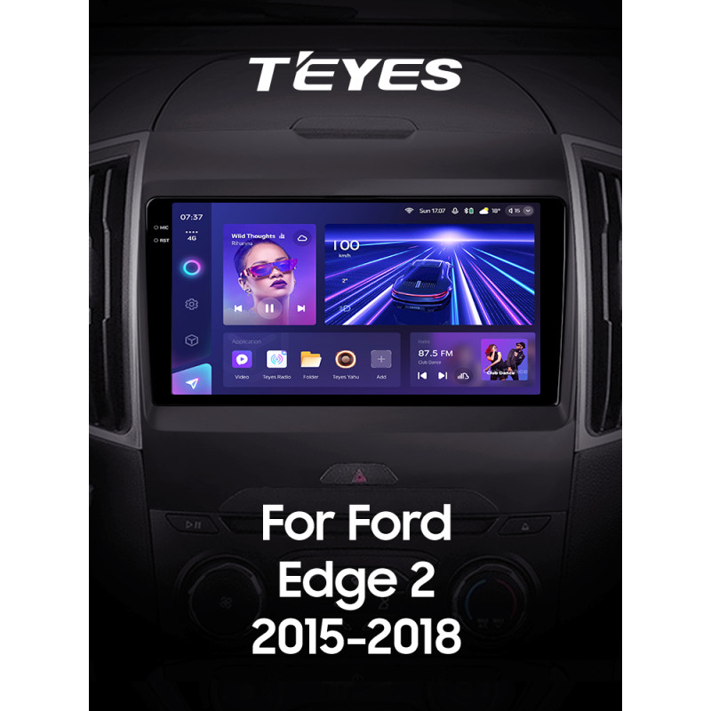 Android head unit Teyes CC3 6+128 Gb with 360° surround view° Ford Edge 2 2015-2018 (F1) 9" 2k