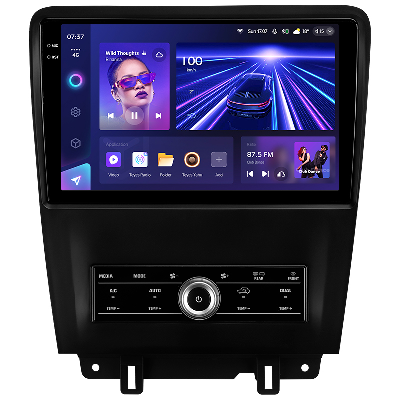 Android head unit Teyes CC3 6+128 Gb with 360° surround view° Ford Mustang 5 S-197 (F1) 2009-2014 10" 2k (L3)