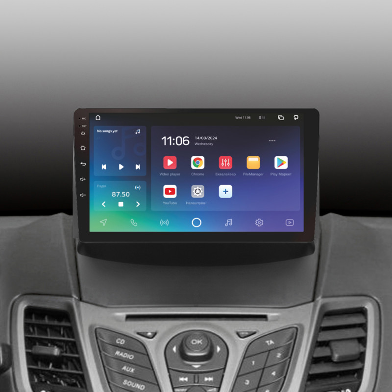 Android head unit SIGMA X9464 ANDROID 10 4+64 Gb 4G DSP Ford Fiesta Mk 6 (F1) 2009-2018 (B) 9"