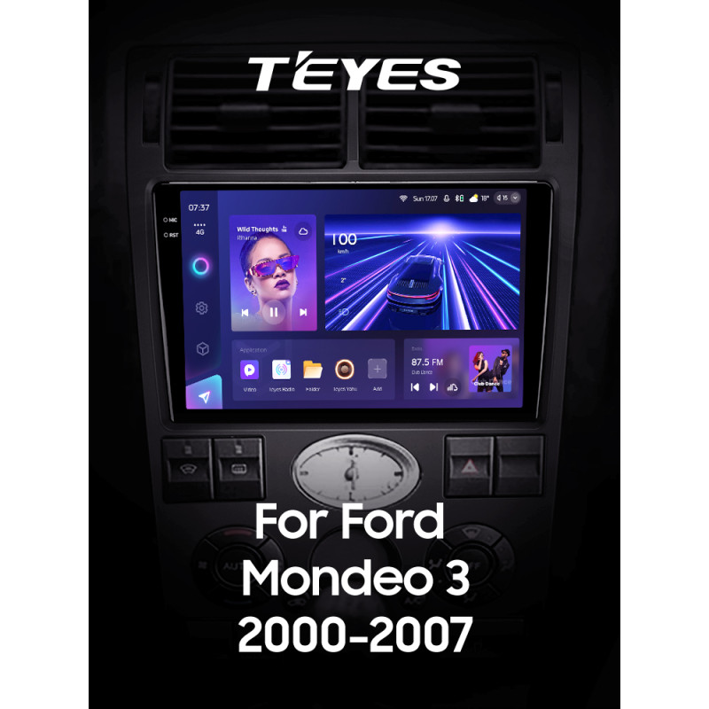 Android head unit Teyes CC3 4+64 Gb Ford Mondeo 3 2000-2007 (F1) 9" 2k