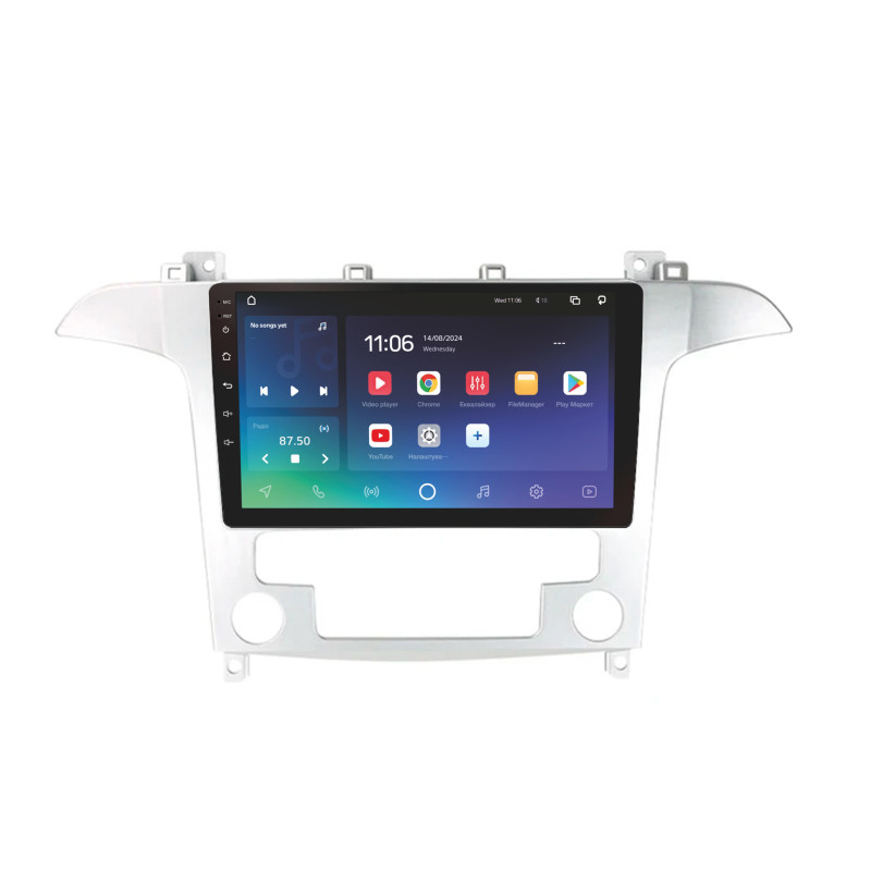 Android head unit SIGMA X9432 ANDROID 10 4+32 Gb 4G DSP Ford S-MAX 1 2006-2015 (F1) Silver 9"