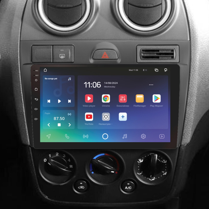Android head unit SIGMA X9432 ANDROID 10 4+32 Gb 4G DSP Ford Fiesta Mk VI 5 Mk5 2002 - 2008 9"