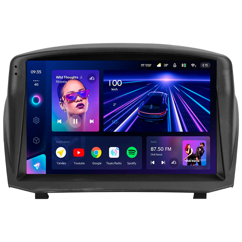 Android head unit Teyes CC3 4+32 Gb Ford Fiesta Mk 6 (F2) 2008-2019 (B) 9"