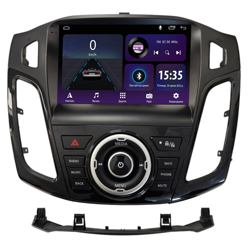 Magallánica de fábrica SIGMA E9232 ANDROID 10 2+32 GB para Ford Focus 3 2012-2019 A-MOD negra UV 9