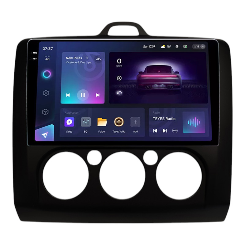 Android head unit Teyes CC3 4+64 Gb Ford Focus 2 2004-2014 MT AC Black 9" 2k