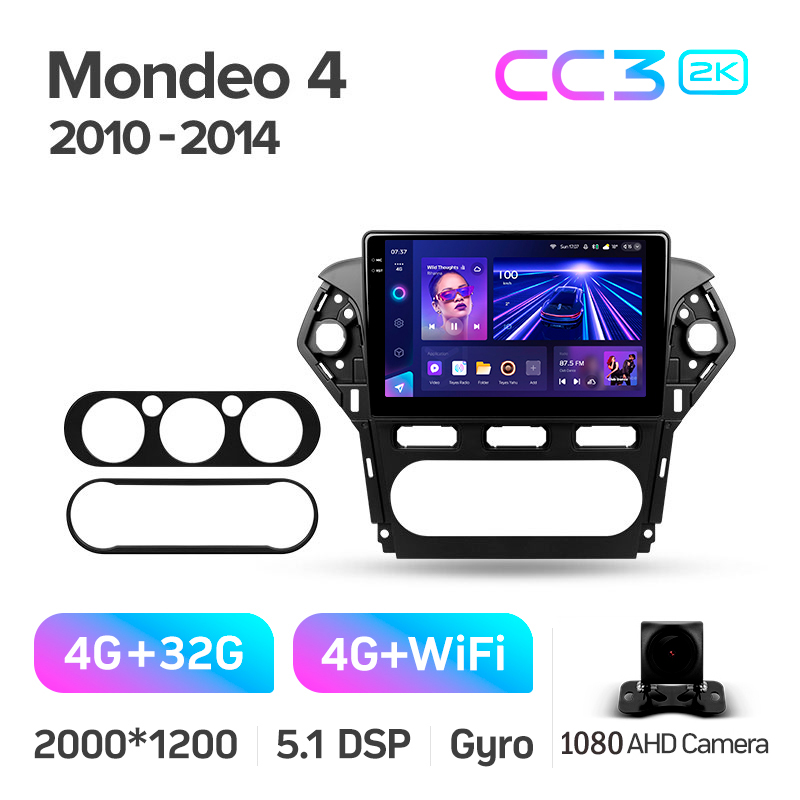 Android head unit Teyes CC3 4+32 Gb Ford Mondeo 4 2011-2014 10" 2k