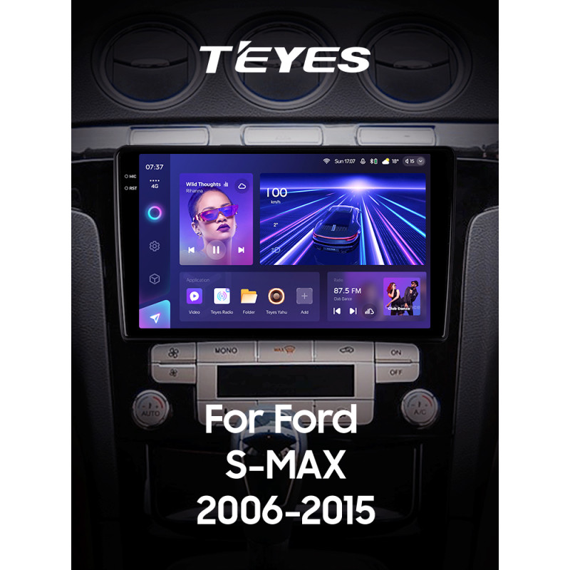 Android head unit Teyes CC3 6+128 Gb Ford S-MAX 1 2006-2015 (F1) 9" 2k