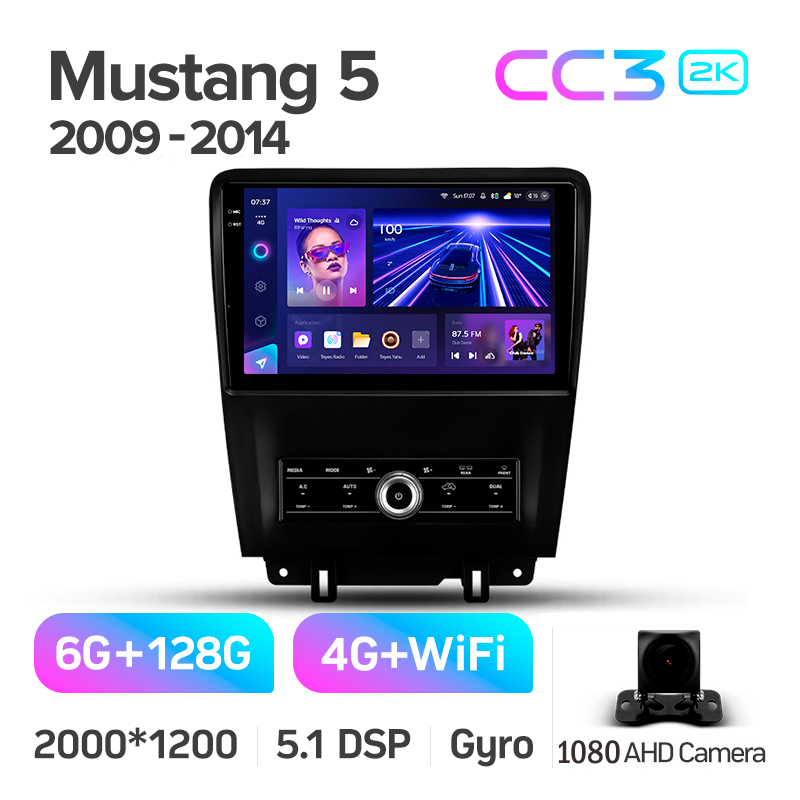 Android head unit Teyes CC3 6+128 Gb Ford Mustang 5 S-197 (F1) 2009-2014 10" 2k (L3)