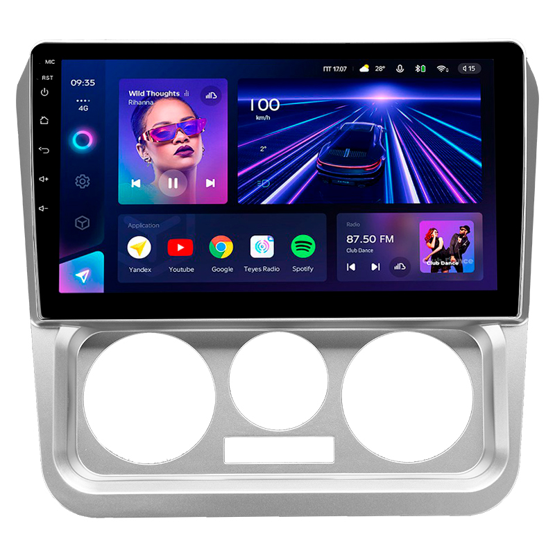 Android head unit Teyes CC3 4+32 Gb Geely CK 2008-2016 9"