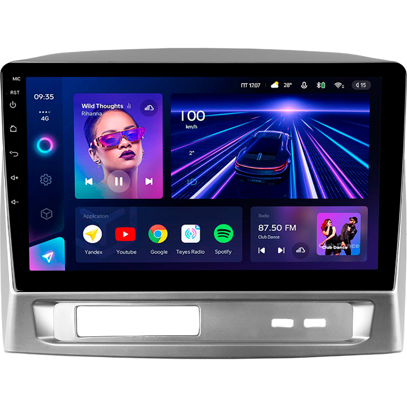 Android head unit Teyes CC3 4+32 Gb Geely MK 1 2006-2013 9"