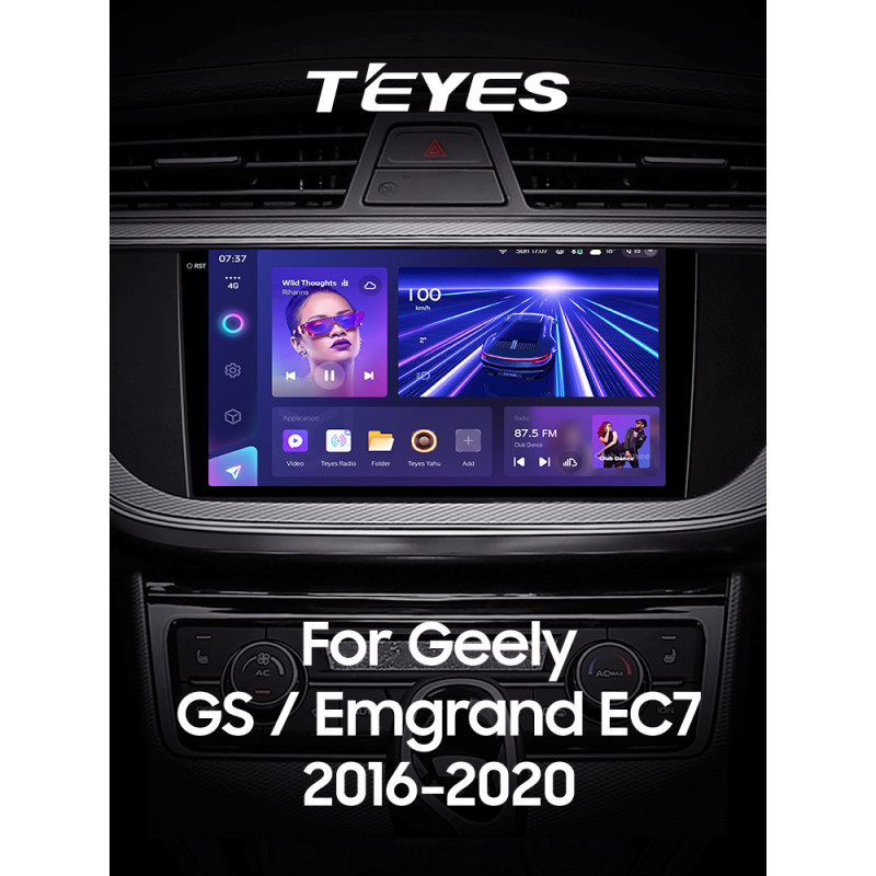 Android head unit Teyes CC3 4+32 Gb Geely GS 2016-2020 Emgrand EC7 1 2018-2020 (F1) 9" 2k