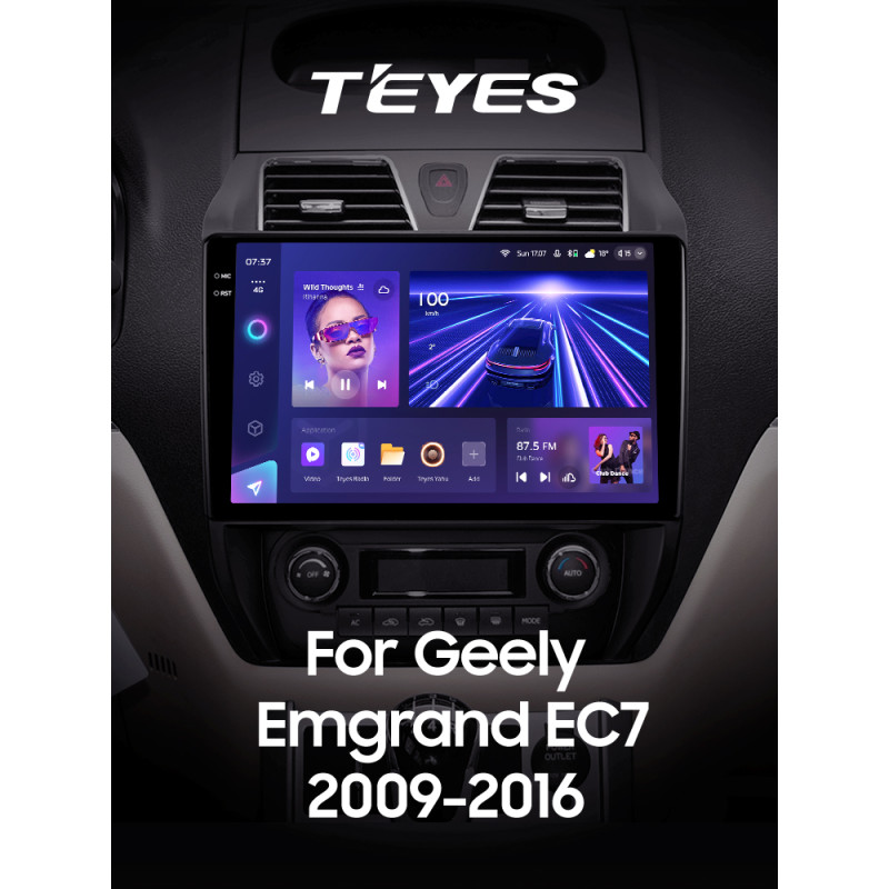 Android head unit Teyes CC3 4+64 Gb Geely Emgrand EC7 1 2009-2016 10" 2k