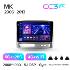 Android head unit Teyes CC3 6+128 Gb with 360° surround view° Geely MK 1 2006-2013 9" 2k