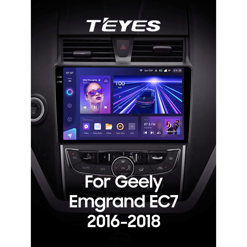 Android head unit Teyes CC3 6+128 Gb with 360° surround view° Geely Emgrand EC7 1 2016-2018 9" 2k