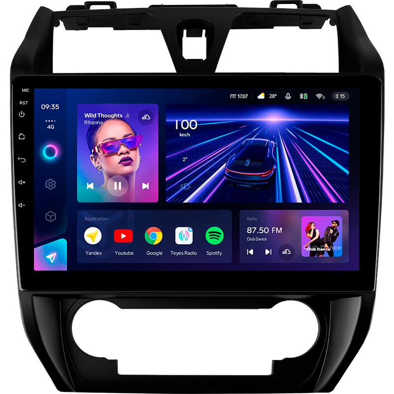 Android head unit Teyes CC3 4+32 Gb Geely Emgrand EC7 1 2009-2016 10"