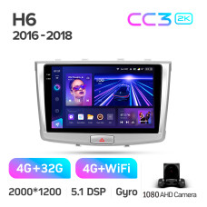Android head unit Teyes CC3 4+32 Gb GREAT WALL Hover Haval H6 2016-2018 10" 2k