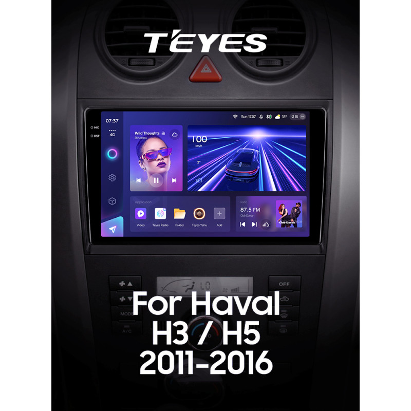 Android head unit Teyes CC3 6+128 Gb with 360° surround view° GREAT WALL Haval H3 H5 2011-2016 9" 2k