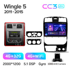 Android head unit Teyes CC3 4+32 Gb Great Wall Wingle 5 2011-2015 10" 2k