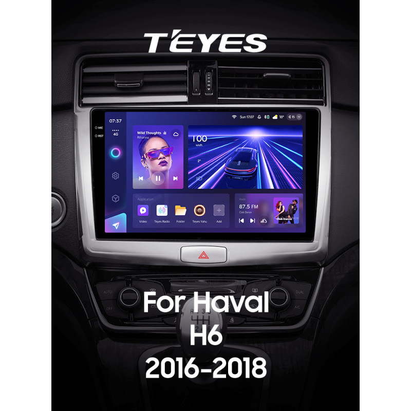 Android head unit Teyes CC3 6+128 Gb with 360° surround view° GREAT WALL Hover Haval H6 2016-2018 10" 2k