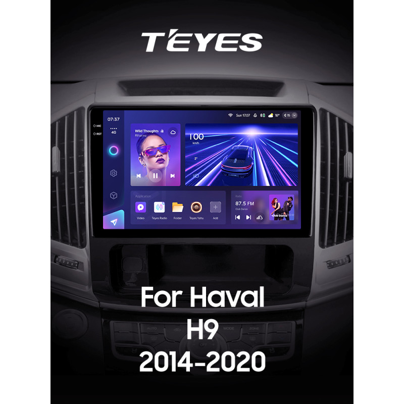 Android head unit Teyes CC3 4+64 Gb GREAT WALL Haval H9 2014-2020 (B) 10" 2k