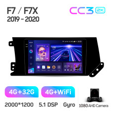 Android head unit Teyes CC3 4+32 Gb GREAT WALL Hover Haval F7 F7X 2019-2020 9" 2k