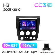 Android head unit Teyes CC3 6+128 Gb Hummer H3 1 2005-2010 9" 2k (L1)