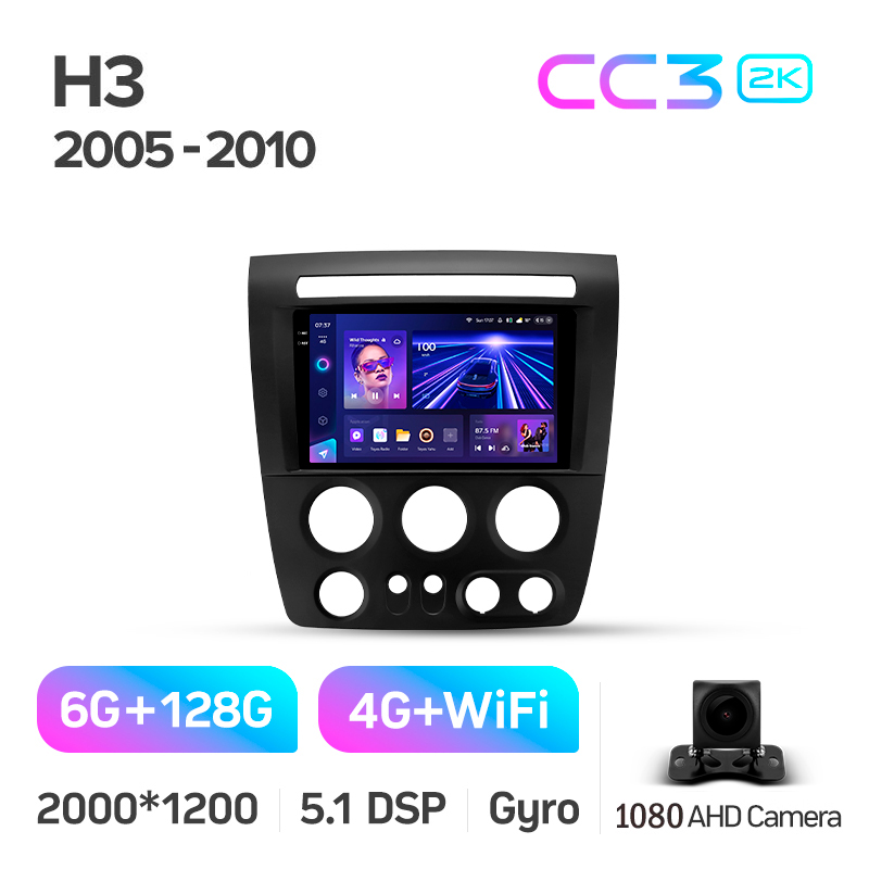 Android head unit Teyes CC3 6+128 Gb Hummer H3 1 2005-2010 9" 2k (L1)