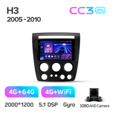 Android head unit Teyes CC3 4+64 Gb Hummer H3 1 2005-2010 9" 2k (L1)