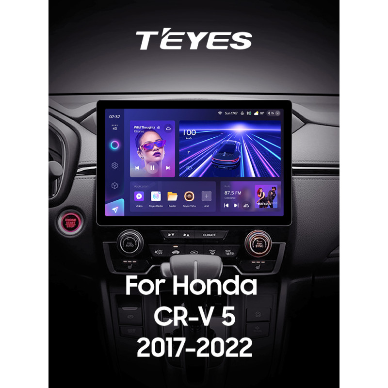 Android head unit Teyes CC3 6+128 Gb Honda CR-V CR-V 5 RT RW 2017-2022 11" 2k