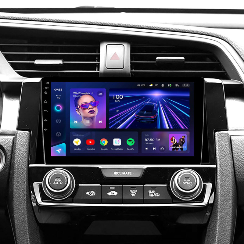 Android head unit Teyes CC3 4+32 Gb Honda Civic 10 FC FK 2015-2020 9"