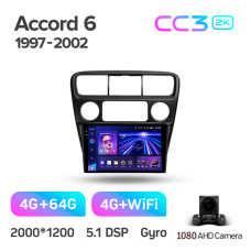 Android head unit Teyes CC3 4+64 Gb Honda Accord 6 1997-2002 9" 2k
