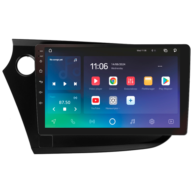 Android head unit SIGMA X9432 ANDROID 10 4+32 Gb 4G DSP Honda Insight 2 LHD 2009-2014 9"