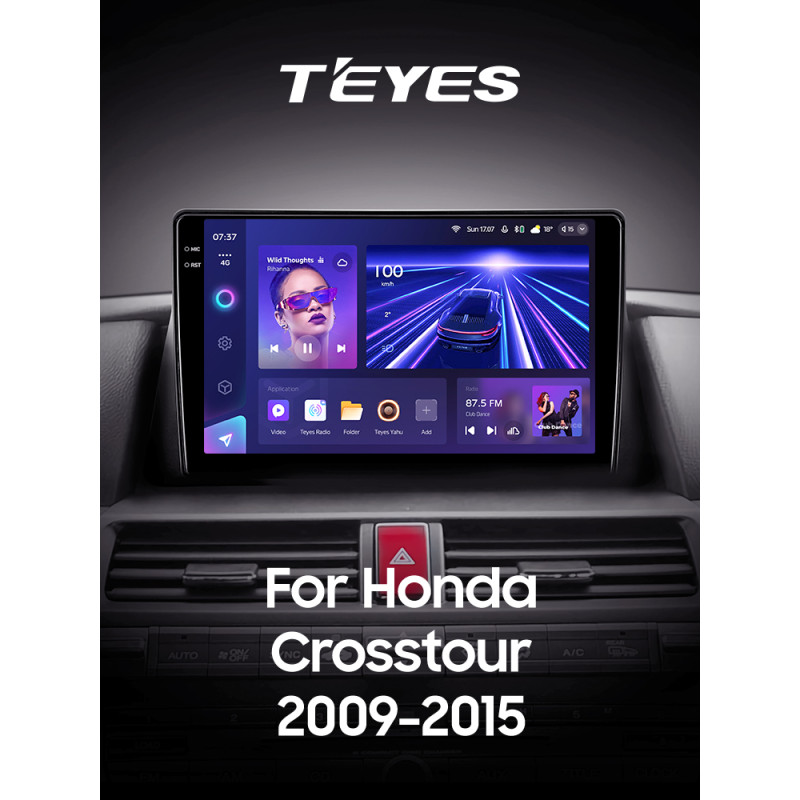 Android head unit Teyes CC3 4+64 Gb Honda Crosstour 1 TF (1 Din) 2009-2015 10" 1din 2k