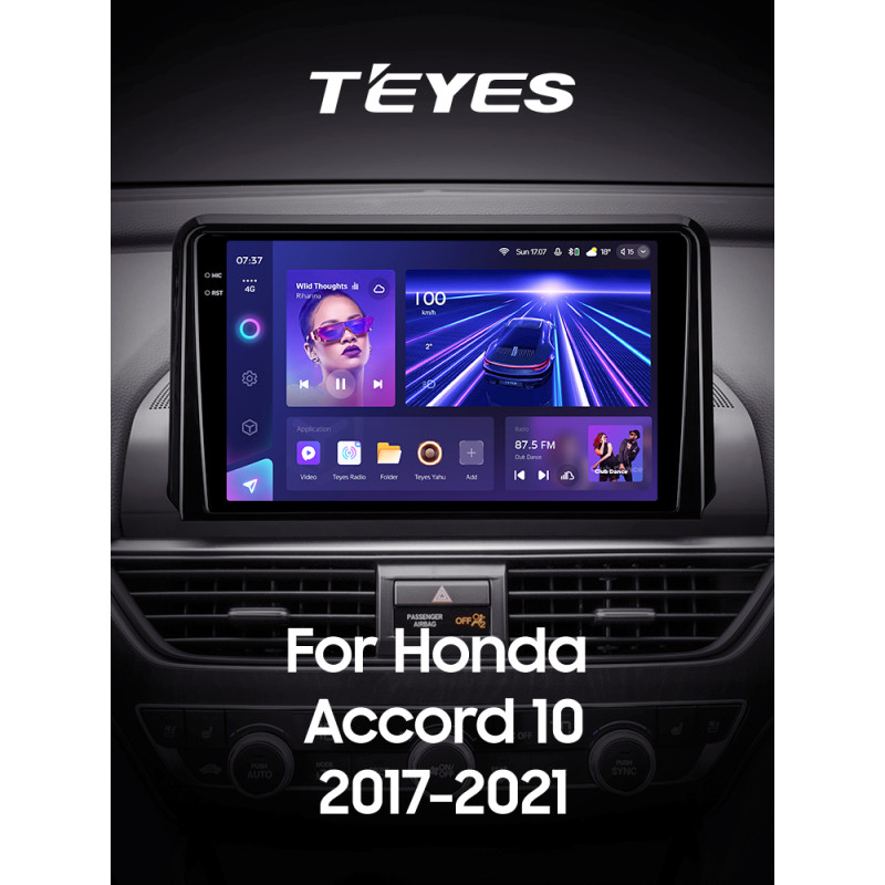 Štátní magnetofon Teyes CC3 6+128 GB pro Honda Accord 10 CV (X) 2017–2021 (A), 9