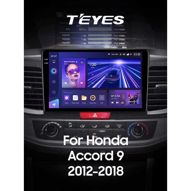 Android head unit Teyes CC3 6+128 Gb Honda Accord 9 CR 2012-2018 10" 2k (L1)