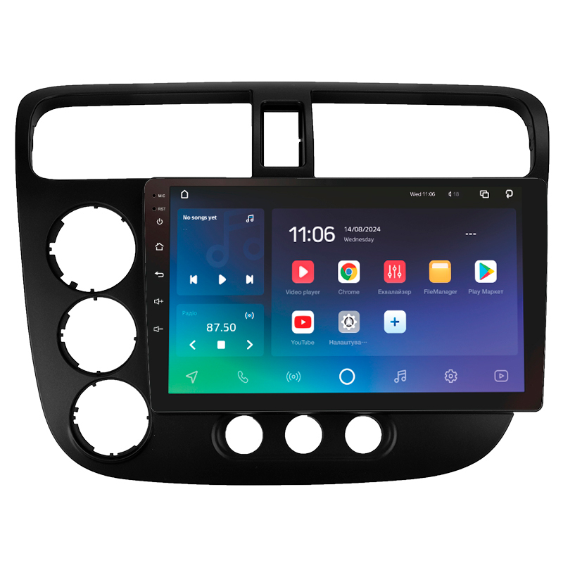 Android head unit SIGMA X9432 ANDROID 10 4+32 Gb 4G DSP Honda Civic 7 2000-2006 9"