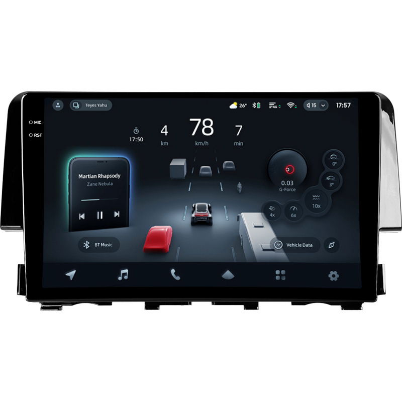 Android head unit Teyes CC4 Pro 12+256 Gb Honda Civic 10 FC FK 2015-2020 9" 2k