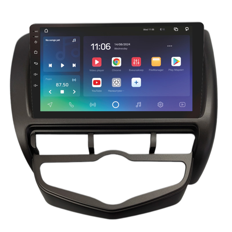Android head unit SIGMA X9432 ANDROID 10 4+32 Gb 4G DSP Honda FIT CITY JAZZ 2002-2008 MT AC LHD 9"