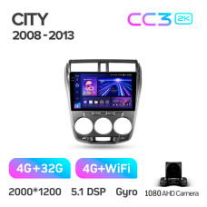 Android head unit Teyes CC3 4+32 Gb Honda City 2008-2013 10" 2k