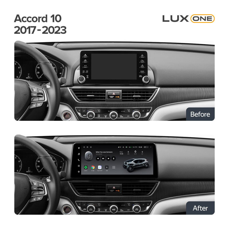Android head unit Teyes LUX ONE 4+32 Gb Honda Accord 10 CV 2017-2023 (B) 12.3"