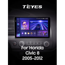 Android head unit Teyes CC3 6+128 Gb Honda Civic 8 FK FN FD 2005-2012 10" 2k