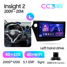 Android head unit Teyes CC3 4+32 Gb Honda Insight 2 LHD 2009-2014 9" 2k